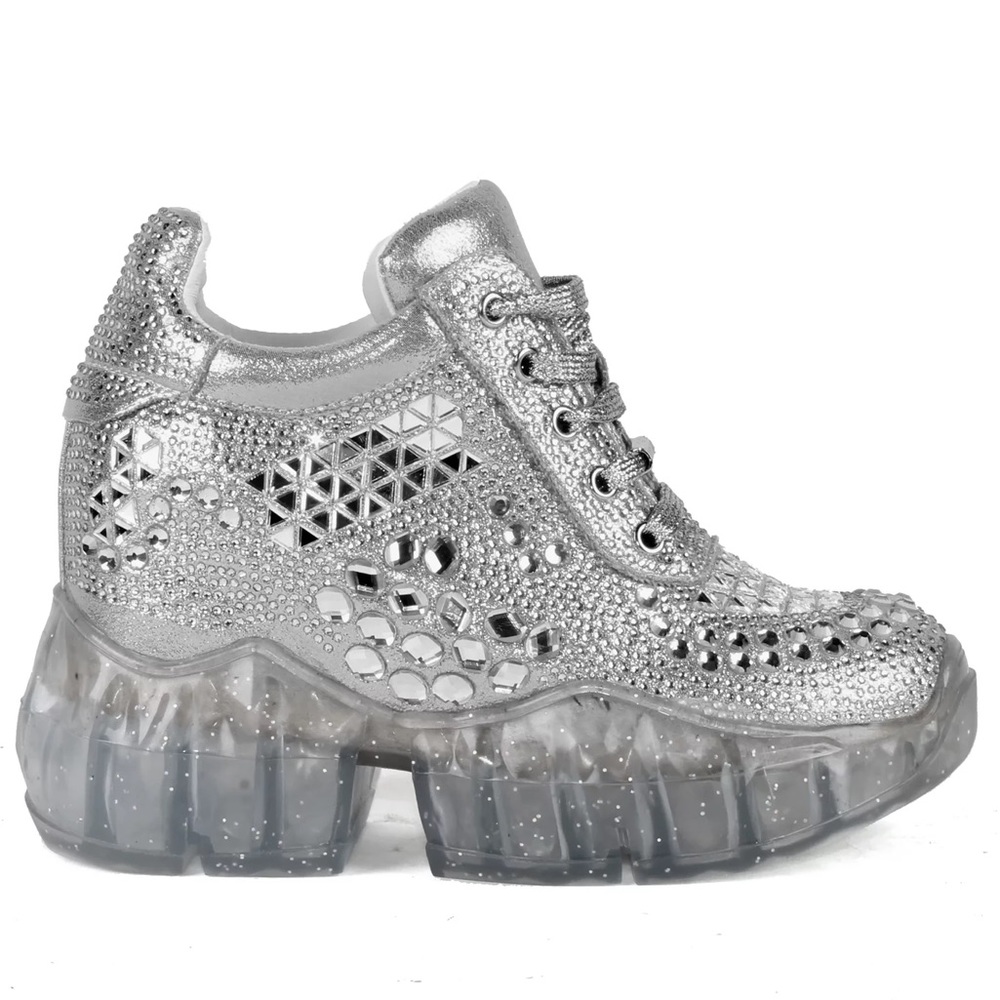 Anthony Wang Chunky Silver Gem Sneakers